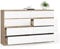 BDW Kommode, 8 Schubladen, viel Stauraum, Kleiderschrank, Flur, Badezimmerschrank, Kommode, Multifunktionsschrank. Abmessungen: 160 x 99 x 40 (Sonoma Eiche - Weiß)
