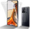 LIUKM Funda para Xiaomi Redmi Note 12 5G,360 Grados Doble Cara Claro Carcasa,PC Dura Bumper + TPU Silicona Case con Antigolpes Protectora,Pantalla Protector Cover - Transparente