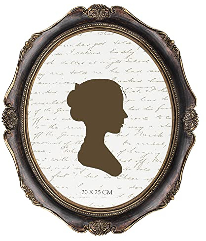 AELS 8x10 Inch Vintage Picture Frame, Elegant Antique Photo Frames with Glass Front, Photo Display, Tabletop Wall Hanging, Gift Ideas, Oval