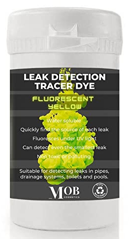 Leak Detection Tracing Dye | Fluorescent Yellow | UV Leak Drain Dye | 100grams