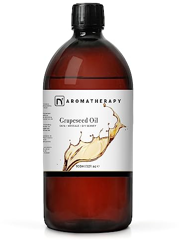 n2 Aromatherapy Aceite de Semilla de Uva - 900ml - para Cosmética, Masajes, Rostro, Corps, Piel