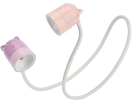 TITA-DONG LED-Leselampe für Den Hals, Biegbare Buchlampe Zum Lesen Im Bett, Tragbare Batteriebetriebene Leselampe Zum Lesen, Camping, Stricken, Reparieren(Lila)