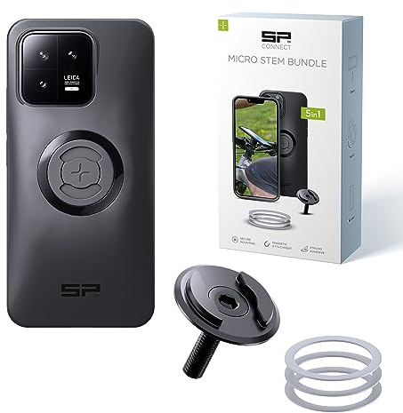 SP CONNECT Micro Stem Bundle | SPC+ | für Xiaomi 13 Handy Halterung für den fahrradlenker | Smartphone Halterung Fahrrad | handyhalter
