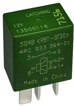 Casalytics 12VDC 5Pin Multi-Purpose Relay for Air Conditioning Fan, Automatic Operation, 30A Contact Rating, Surface Mount, Compatible with Cadillac, Chevrolet, GMC, Buick Vehicles