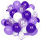 Ballons Blancs et Violet Foncé, 60 Pcs 12 Pouces Pastel avec Latex Hélium Confettis pour Décoration Anniversaire Mariage Fête Naissance
