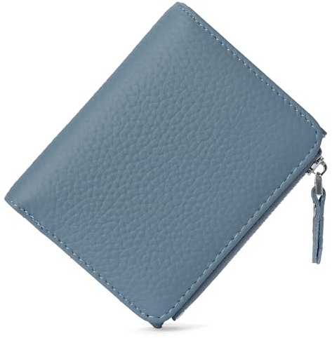 SENDEFN Damen Geldbörse Klein, Portemonnaie Damen Klein Leder mit RFID Schutz, Geldbeutel mit Reißverschluss-Münztasche
