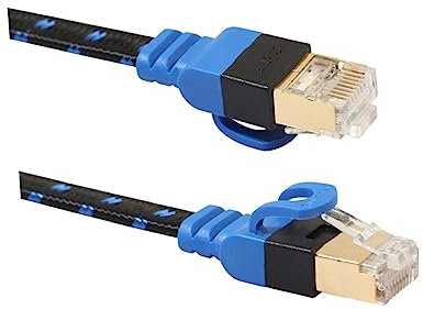 jojofuny Câble Ethernet Cat7 10 M à Double Blindage pour Réseau Lan Vitesse 10 Gbit/s Routeur en Fibre Optique Couleur Aléatoire