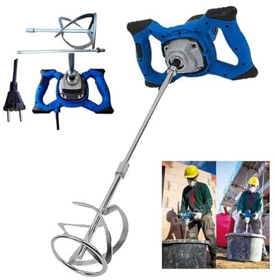 Banas Miscelatore Elettrico per Miscelazione di Malta da 2600W, 6 Velocità, per Intonaco, per Mescolare la Vernice, Cemento e Intonaco; Miscelatori professionali per una miscelazione efficiente