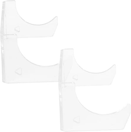 TOPBATHY 2pcs Wall-Mounted Acrylic Rolling Pin Holder Rack Hooks Kitchen Storage Organizer for Baking Tools