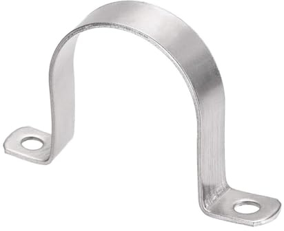Unifizz 63mm(2.5) Heavy Duty 2 Hole U-Bracket Pipe Clamp,304 Stainless Steel Rigid U-Tube Strap Clamp Hanger Tube Tension Clips 2pcs
