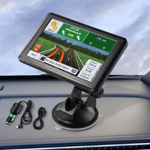 Navegador GPS para coche, pantalla táctil de 5 pulgadas, para Europa, con ranura para tarjeta de expansión, 8 GB + 128 MB, apto para coches, motocicletas, camiones