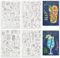 BENECREAT 4Sheets 81Pcs Cocktails Water Soluble Embroidery, 29.7x21cm Wine Bottles and Lemon Stick and Stitch Embroidery Paper Stabilizer Hand Sewing for Shirts, Coats, Bags