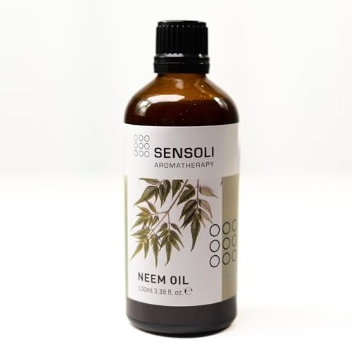 Sensoli Neem Oil 100ml - 100% Pure & Natural – Use on Garden, Plants or for Face, Hair and Skin