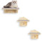 EXTFANS Ensemble de Meubles muraux pour Chat, Lot de étagères et perchoirs pour Mur, d'escalade pour Chat pour Maison de Chat à Fixation Murale intérieure (Beige, 38x27CM)
