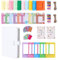 Kit d'accessoires pour appareil photo instantané compatible avec Fujifilm Instax Mini 9, 8, 11, 12, 70, 90, avec mini album photo, cadres de film, cadres muraux, autocollants de border (blanc)