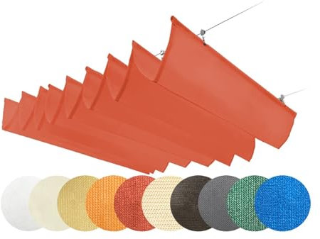 WECLMH Voiles D'ombrage Ondulées Rétractables, Couverture D'ombre De Toit De HDPE, Protection Solaire Pergola À Auvent Store pour Extérieur Porche De Terrasse De Jardin De Cour
