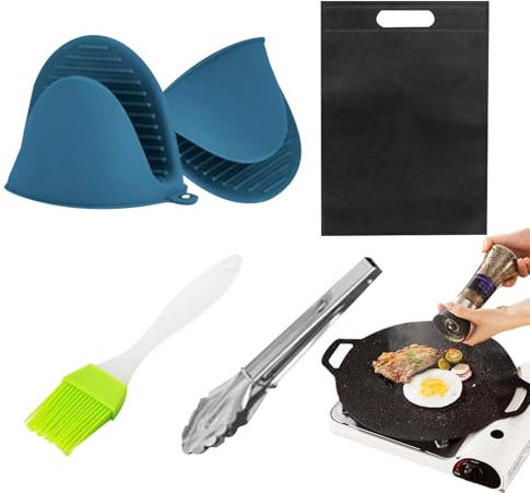 BBQ Griddle - Grill stufa, padella a induzione | di griglia coreano antiaderente per cottura elettrica, bruciatore in ceramica, grigliata interna, campeggio esterno, pentole a calore uniforme p