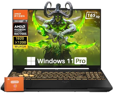 ASUS TUF A16 Gaming Laptop, Radeon RX 7700S 8 GB(Beats RTX 4060), AMD Ryzen 7 7735HS(Up to 4.75 GHz, Beats i7-13620H), 16 FHD 165 Hz, 32 GB DDR5, 1 TB SSD, Wi-Fi 6, Windows 11 Pro, Accessories