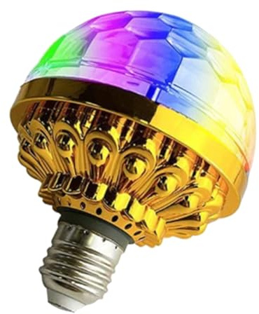 Glayent 6 Stück Rotierende Magic Ball Lampe 6 Stück Disco Licht RGB LED Ohne Fassungen Lichter Disco E27 RGB Farbwechsel Lampe LED Glühbirnen für Tanzpartys DJ Atmosphäre Licht