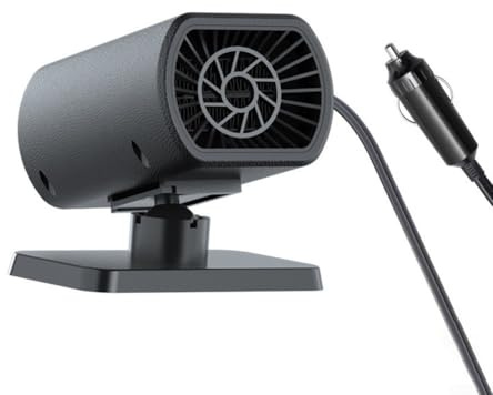 babominimer 200 W tragbare Autoheizung, 12 V, elektrischer Heizventilator mit schnellem Aufheizen und Entnebeln, Zwei-Gang-Einstellung, 360° drehbarer Luftstrom, antioxidativer Legierungs-Heizdraht