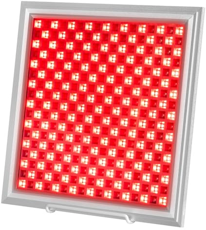 24W Rotes LED Panel, Kabelsteuerung, 289 Perlen, 5 Helligkeiten, Timer | 289 rote LEDs, 24W, Kabelcontroller, 5 Helligkeitsstufen, 4 Timer-Modi – frei platzierbar.