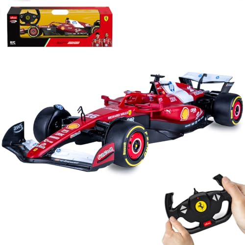 JAMARA 402259 Ferrari SF-25 1:12 Rot 2,4GHz RC Auto Rennwagen Ferngesteuert Modellauto Spielzeug Kinder ab 6 Jahre Geschenkidee