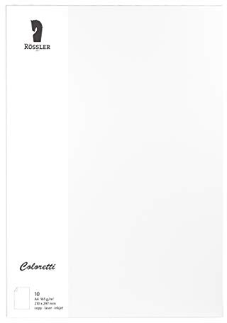 Rössler 220726509 - Coloretti Briefpapier, 165g/m², DIN A4, weiß, 10 Blatt