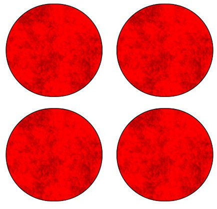 Aufkleber Holografie-Leucht-Reflektoren 110 x 90 mm Rot Selbstklebend Witterungsbeständig
