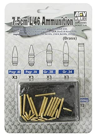 AFV Club 1:35 - Brass ammo for Pz. IV 75mm KwK L/46 - AFV35085