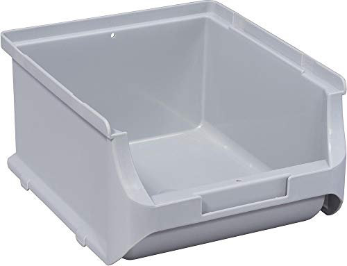 Allit 456244 ProfiPlus Box 2B, grau Stapelsichtbox, PP TÜV/GS, V: 1,2 L,Lagersichtbox, Sichtbox, Lagerbox, stapelbar