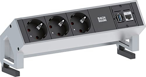 Bachmann 902.501 Desk2, Schwarz, Edelstahl