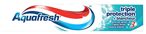 Aquafresh Zahnpasta mit dreifachem Schutz, weiß, gesundes Zahnfleisch, für starke Zähne und frischen Atem, 75 ml