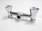 ASW Zweigriff Spültischarmatur Wandarmatur mit Auslauf 200 mm Küche/Keller, Messing, Chrom, Silber
