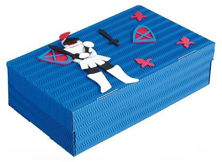 alles-meine.de GmbH Schulbox/Kreativbox zum Basteln - Ritter Jungen Schule Bastelset - Komplettset für Kinder Burg blau Schule Bastelset - Komplettset für Kinder Bastelset