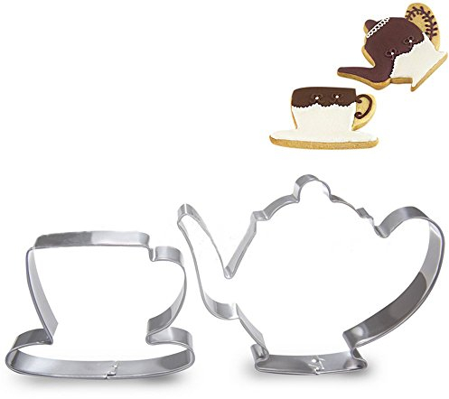 Ausstechform für Teekanne, Tasse, Kekse, Edelstahl, 8,4 cm
