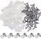 Hicarer 50 Pack R-Type Cable Clip Wire Clamp, Nylon Screw Mounting Cord Fastener Clips with 50 Pack Screws for Wire Management (1/4 Inch)