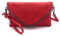 ELIOX - Pochette Donna Elegante con Catena e Tracolla in Morbida Pelle Sintetica - Borsa Clutch Piccola da Sera Borsetta Ragazza Borse Eleganti Cerimonia Matrimonio (Rosso)