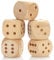 com-four® 5X Würfel XL - Würfel aus Holz 5 x 5 cm - Große Holz-Würfel zum Spielen - Spielwürfel für draußen