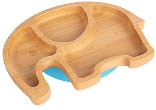 Tiny Dining Elefantenplatte Für Kinder Bambussesex - Blau
