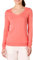Amazon Essentials Damen Regular-Fit Leichter Langarm-Pullover V-Ausschnitt (In Übergröße Erhältlich), Korallenrosa, M