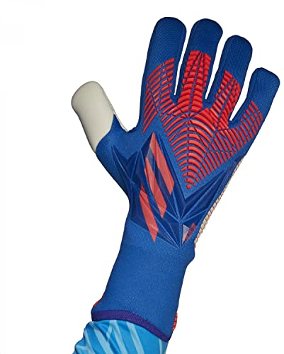 adidas Unisex-Adult Goalkeeper Gloves Pred Gl Pro, Hirblu/Turbo/White, H43775, 11- EU