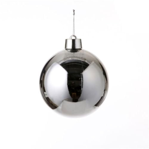 House of Seasons Weihnachtskugel unzerbrechlich 20 cm Silber