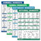 Palace Learning Hanteltraining, Langhantel-Workout, Bodyweight Workout, Kettlebell, 4 Stück, 45,7 x 61 cm, laminiert