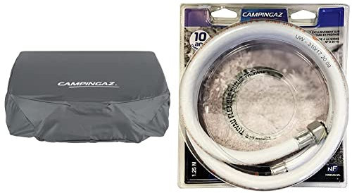 CAMPINGAZ Housse pour Plancha, Couverture de Protecion Barbecue, Bache Résistante et Imperméable, pour Master Plancha, 66x51x21 cm & 204665 Tuyau Souple à Visser de 1.25m pour Barbecue à Gaz