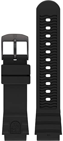 Luminox Leatherback Sea Turtle Series Herren Uhrenarmband aus Kautschuk, Farbe: Schwarz, für die Leatherback SEA Turtle 0300 Serie, Bandbreite: 19 mm, FPX.1901.21B.K