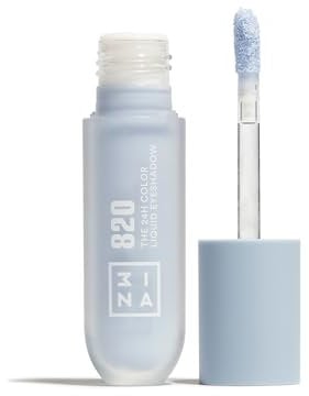 3INA MAKEUP - The 24H Color Liquid Eyeshadow 820 - Eisblau Flüssiger Lidschatten - 24H Langanhaltende - Wasserfeste Formel - Leichte und Cremige Textur - Vegan - Cruelty Free