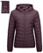 Outdoor Ventures Veste d'hiver légère avec capuche pour femme, chaude, courte, compacte, matelassée, mi-saison, rembourrée pour femme, doublée pour randonnée, voyage, violet, 3XL