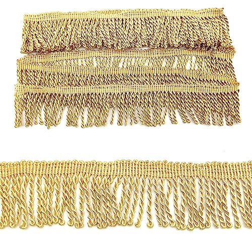 OHYER 3 Meter Langer (x 5.5cm Durchmesser) Bullion Fransen Trim Fransen Bullion Dekoborte Bullion Fransenborte Fransen für Nähen Kantenbesatz Vorhang Sofa clothing lace Teppiche Handwerk Dekoborte