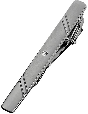 JITNGA Herren Krawattennadel Krawattenklammer Tie Clip Aus Edelstahl Für Mann, Vater, Freund (Silber)