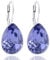 Ohrringe Silber Lila Kristalle Tanzanite Tropfen Silberschmuck Damen NOBEL SCHMUCK